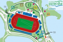 Kuopion Kalevan Kisat aluekartta