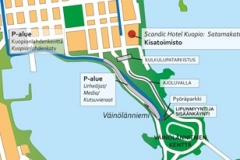 Kuopion Kalevan Kisat 2014 aluekartta