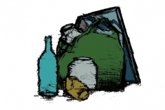 6 Lasikierrätys, kuvitus Lapin ylioppilaslehteen 2008