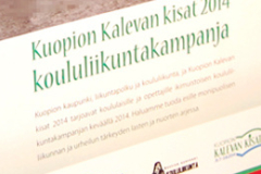 Koululiikuntakampanjan esite 2014 graafinen suunnittelu ja taitto – Kuopion Kalevan kisat