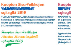 SiVen Roll-up ja yleisurheilukoulujen mainoskirje 2010 graafinen suunnittelu – Kuopion Sisu-Veikot ry