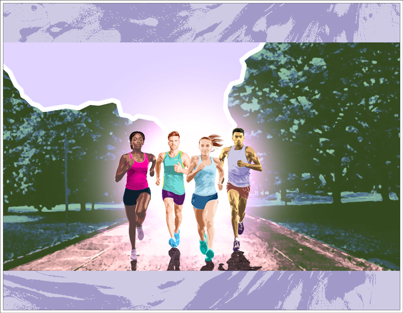 Marathon kuvitus